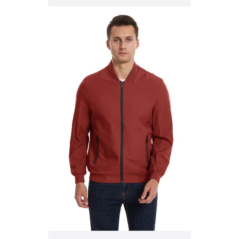 New Winter Fashion Business Casual Men's Thickened Comfortable Zipper Pocket Collarless Long Sleeve Jacket