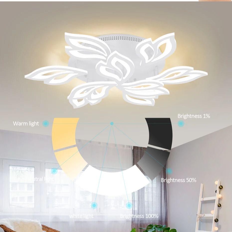New modern LED ceiling light flower acrylic creative bedroom living room ceiling light fixture room light Home decoration