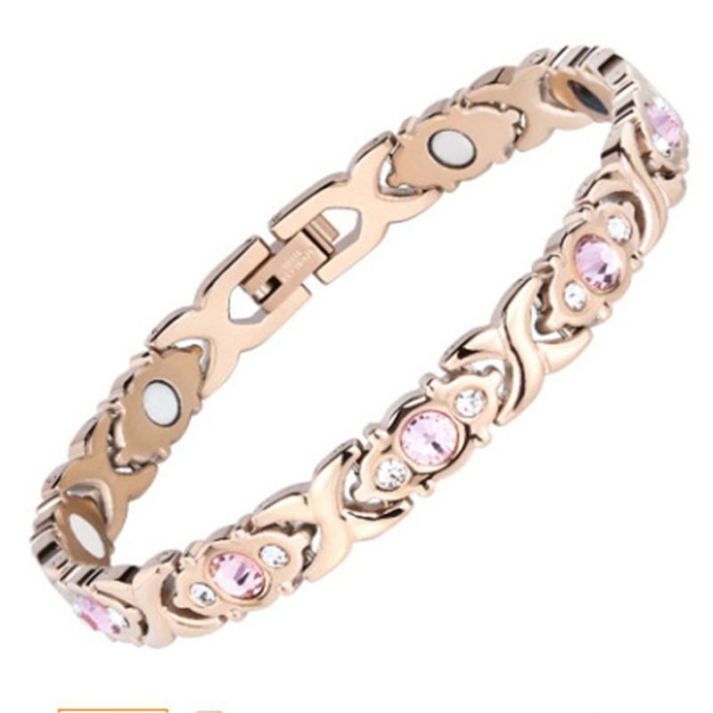 JYL TS Bracelet Yin Yang Heart  Couple Style Fosters Balance & Love Rose Gold песочный