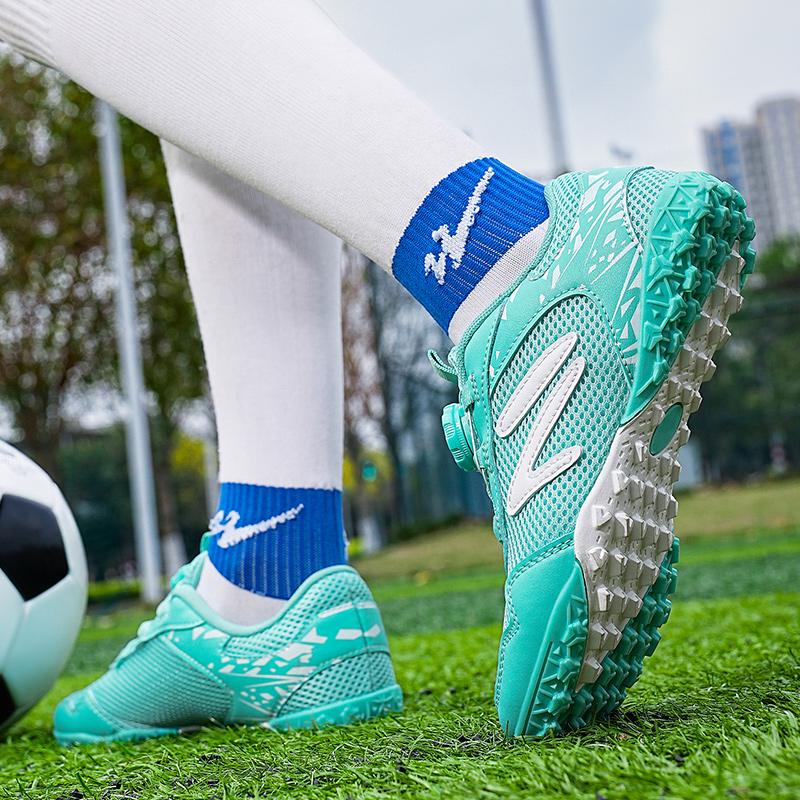 28-39 Sapatos de Futebol Infantil Juvenil Firmes Velcro Sapatos de Futebol Treino Chuteiras de Futebol Infantil Meninos Chuteiras de Futebol