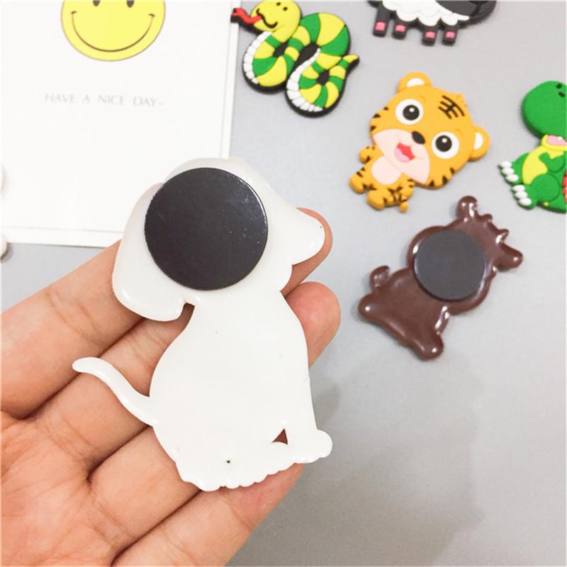 Moda drăguț din silicon Animal autocolant frigider PVC desene animate magnet frigorific copii puzzle cadou jucărie