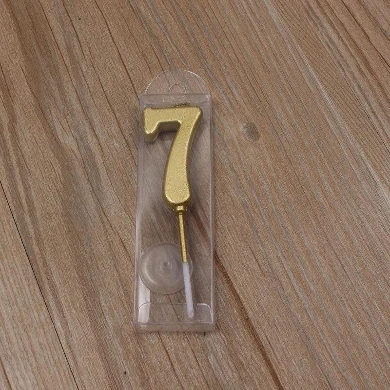 Gold Number Candles for Kids' Birthday Cake and Party Decoration