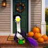 Porch Goose Halloween Purple Velvet Witch Cloak with Broomstick for Dogs