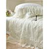 80S Tencel Summer Cooling Duvet Set with French Embroidered Lace Double Size Washable