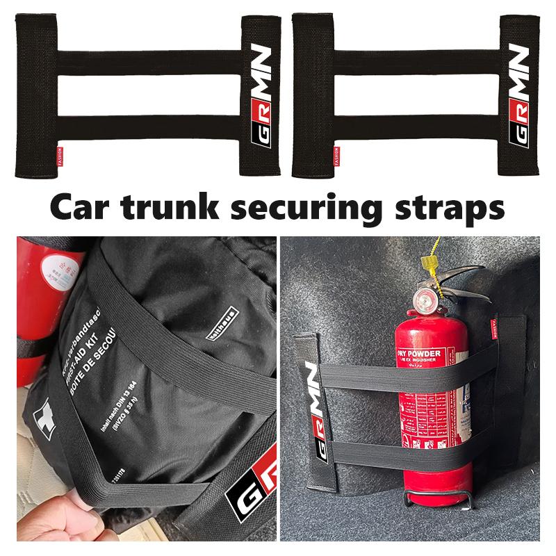 CKB1 For Toyota Car Back Rear Trunk Storage Mesh Fixed Straps Storage Net Seat Back Fixing Bag GR MN Corolla Yaris Aygo Prius RAV4