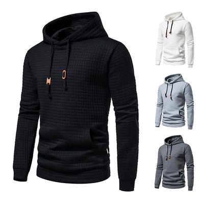 Herren Casual Pullover Jacquard Sweatshirt Herren Plaid Stepp Hoodie Herrenmode Loose Hood Pullover
