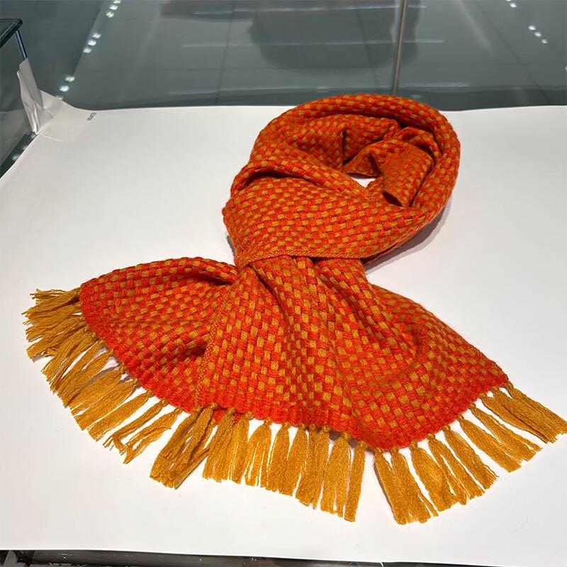 

G·TENNA NX-C457 Women s Two-Tone Hand-Woven Cashmere Scarf 180 x 27 CM