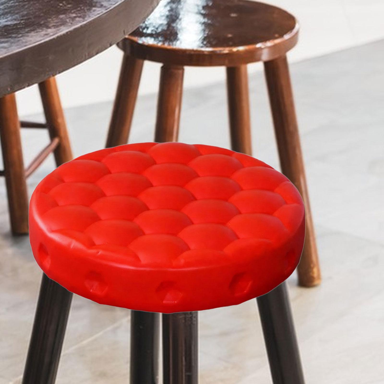 

Barstool Seat Cushion Heavy Duty Seat Top Barstool Accessories Round Comfortable Seats Stool Padded Replacement for Salon SPA червоний