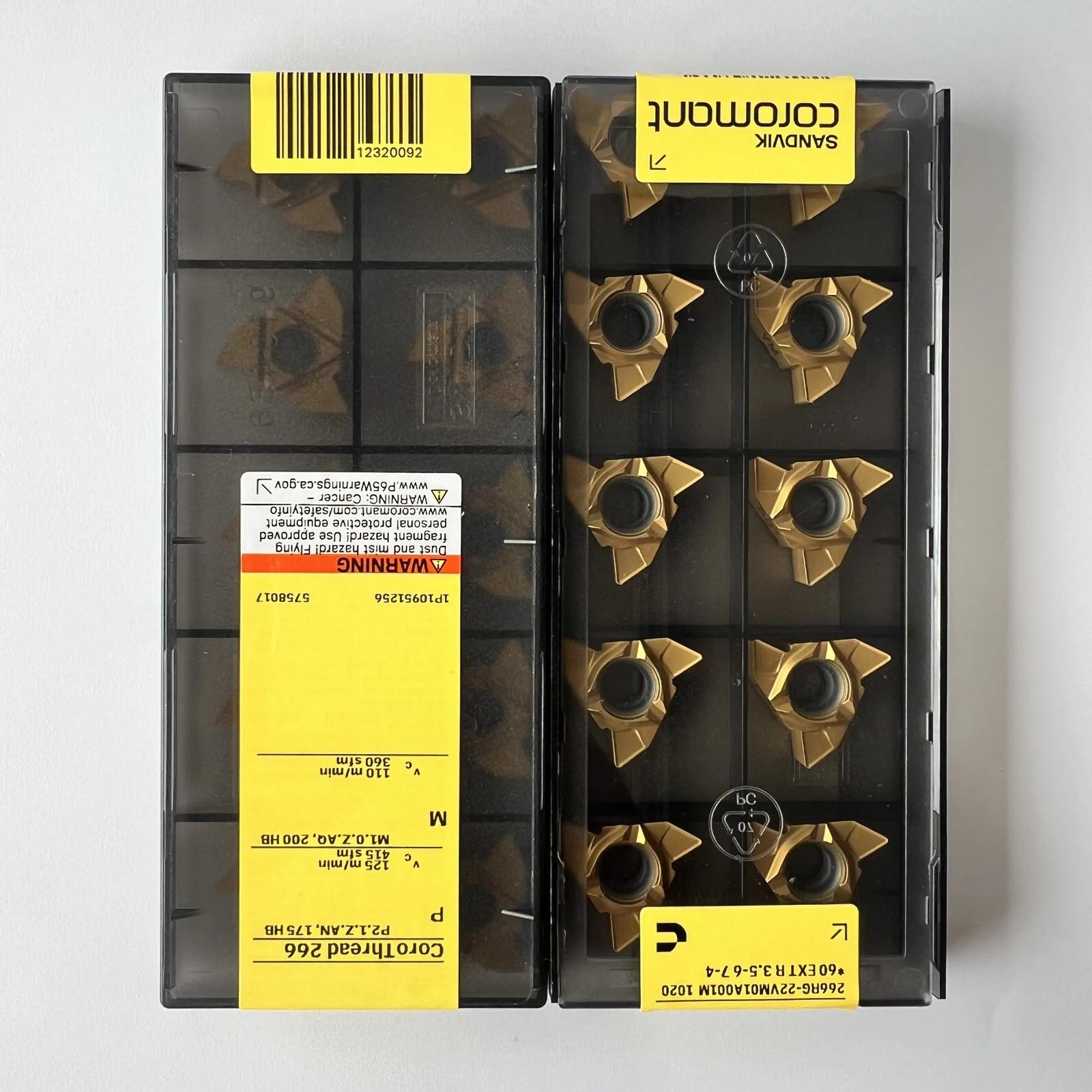 

SANDVIK / 266RG-22VM01A001M 1020 / Industrial indexable Carbide Inserts 10 Pcs