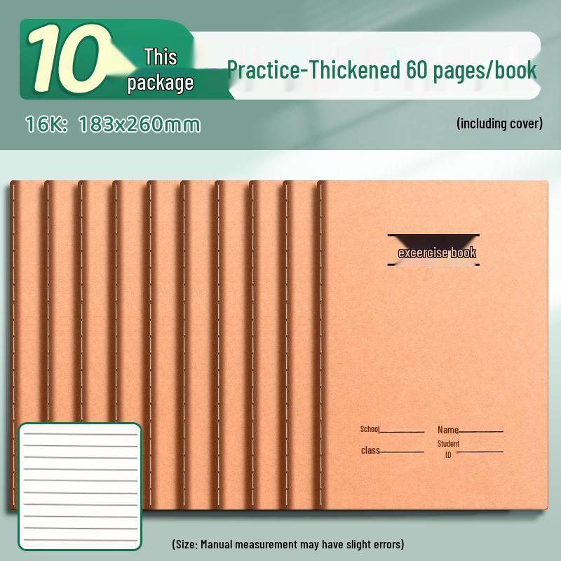 B5 Composition Notebook - Extra Thick, 400 Squares for Grades 2-6, First Semester, Elementary School, Language Arts.