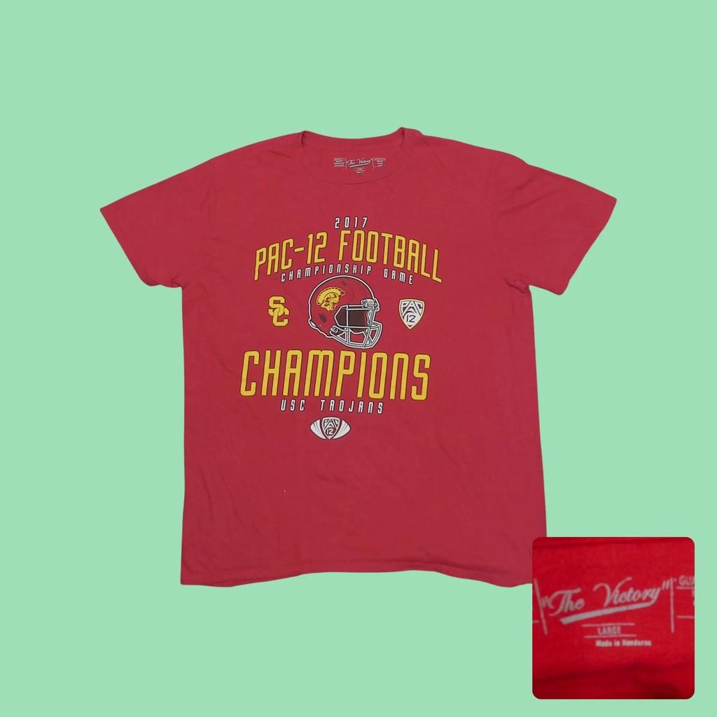 2017 USC Trojans Pac 12 Football Champions Graphic T Shirt The Victory Red Large