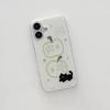 Simple Cartoon Cute Black Cat Lines Apples Stars Phone Case For iPhone 17 AIR 16 15 14 13 12 11 PRO MAX PLUS Dustproof Cover