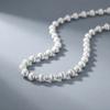 Silver Color Brushed Bead Bracelet Necklace for Women Beads Chain Bracelets Necklaces Simple Fashion Jewelry Gifts