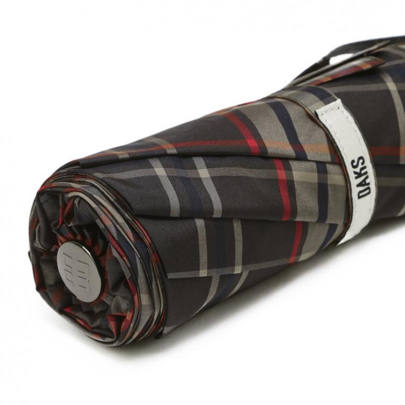 Daks Brown Sepia Check 3 Fold Umbrella  Also For Sunshade  Dbum5e833s2