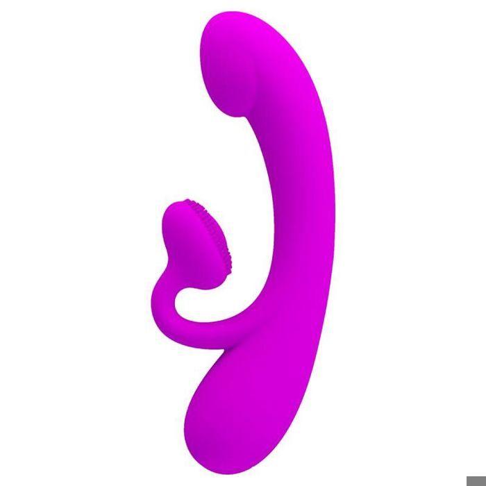 Pretty love - vibrateur sincere et ventouse de clitoris silicone violet -