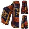 Pantalon sarouel Boho à jambes larges pour femmes, Gypsy Hippie indien thaïlande, pantalon Palazzo bohème, taille smockée, pantalon Aladdin, chemise