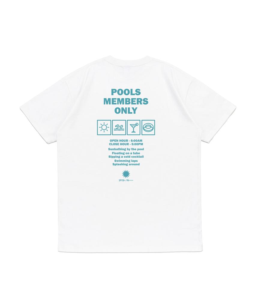 NET SOCIAL CLUB Private Pool Club Short Sleeve T-Shirt (White)