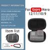 Storage Bag for Gopro Hero 13 12 11 10 Carrying Case Flip Battery Side Cover Screen Protectors Film for Go Pro Hero Accessories