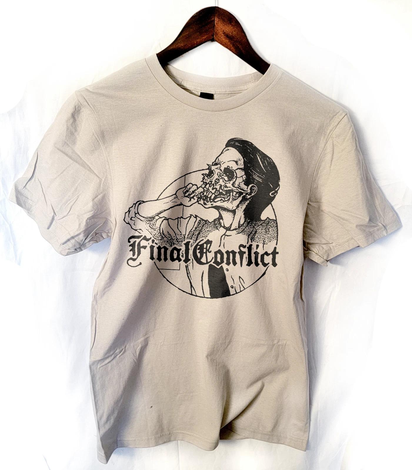 Final Conflict band t T-Shirt Long Beach Punk Hardcore ashes to ashes S