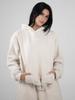 Popular Solid Color Embroidered Fleece Oversize Couple Hoodie Casual Loose Sweatpants Set