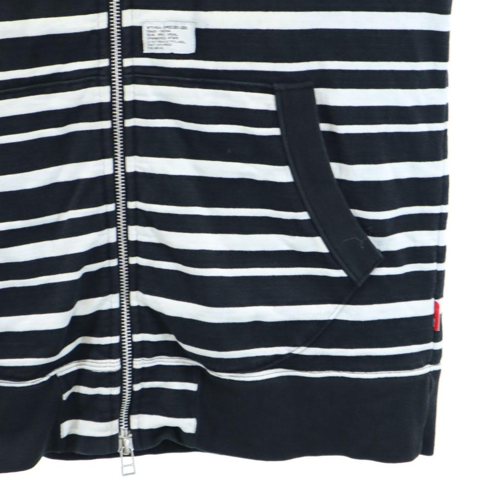 WTAPS made in Japan Border Pattern Long sleeve Zip hoodie S white x black Men's Used