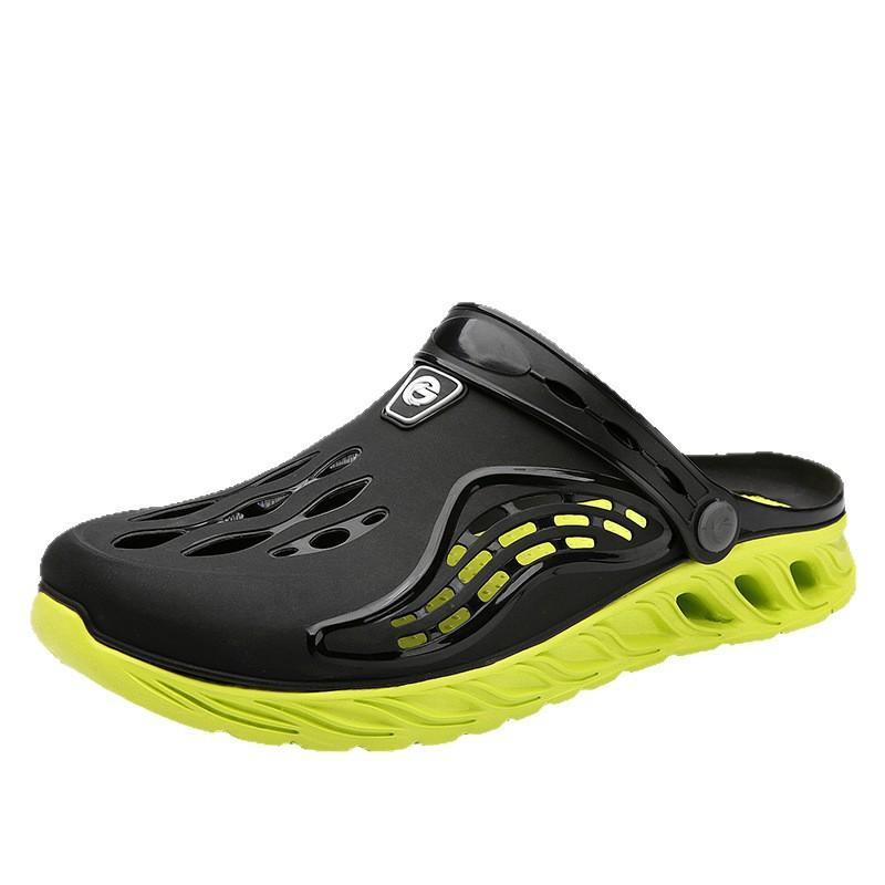 Men's Sandals 2025 New Summer Outer Wear Hole Shoes Two Wear Outdoor Beach Shoes Men's Non-slip Wear-resistant Cool Slippers