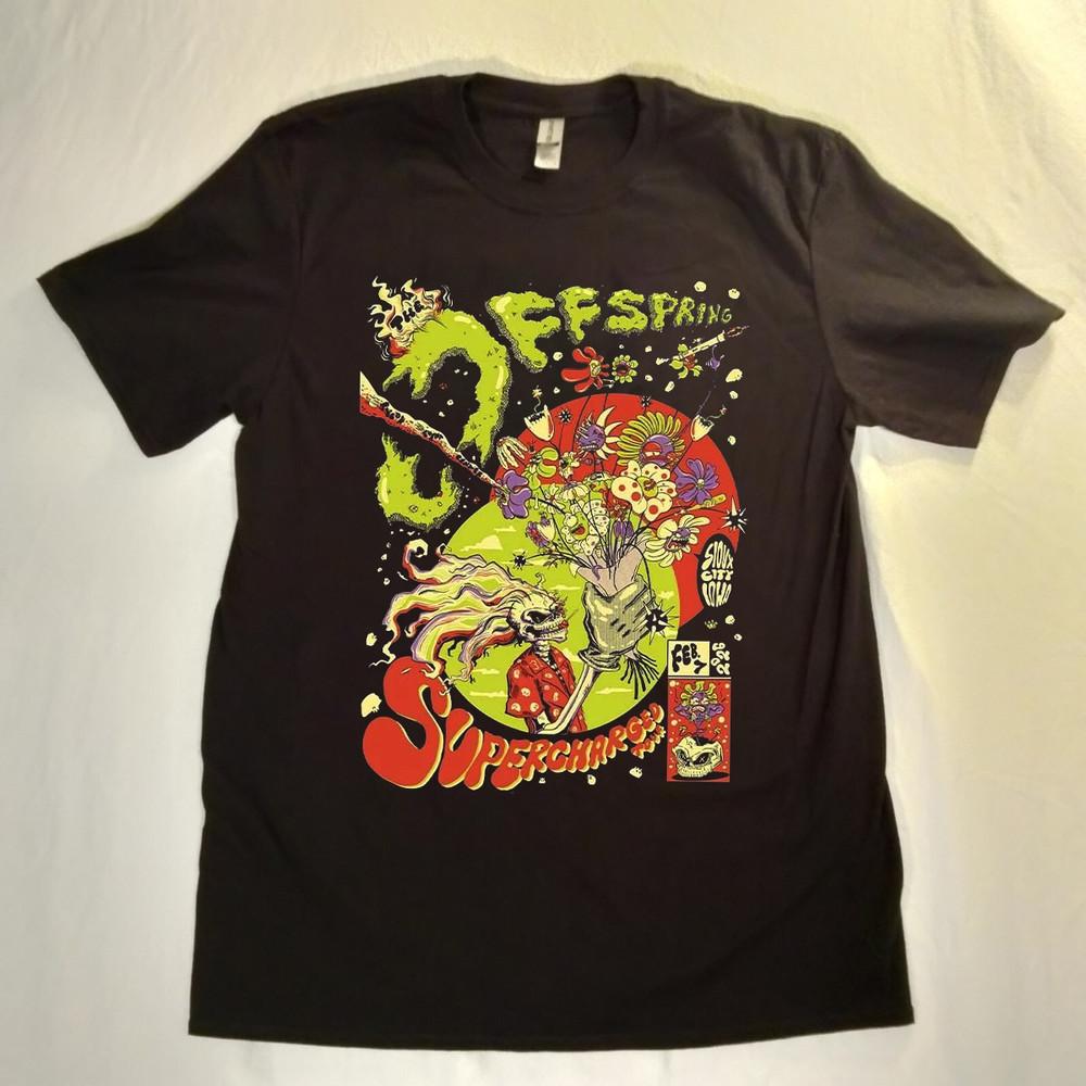 Collection The Offspring Band Supercharged Tour Black S to 5XL Unisex Shirt HM04 Unisex T-Shirt L