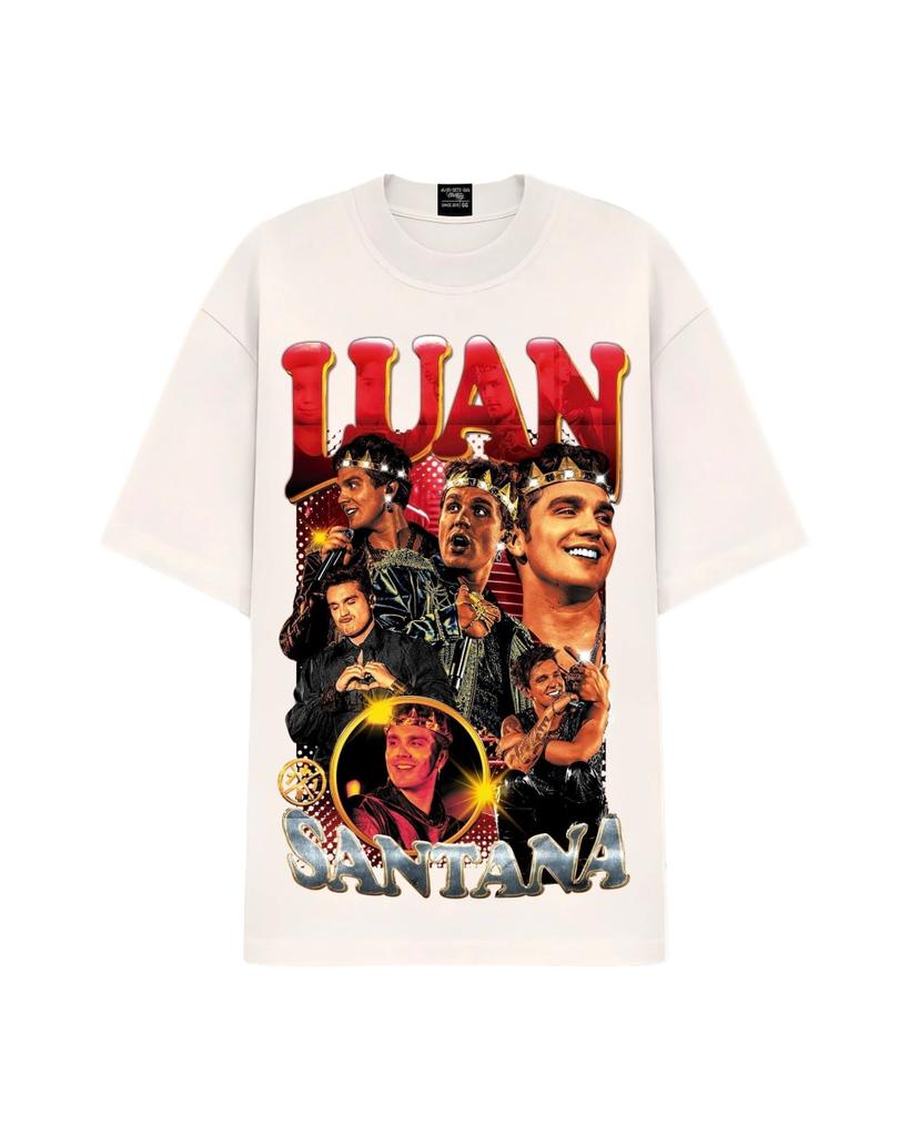 Retro Print T-shirt Men Women Classic Cotton Singer Luan Santana Big Face Short Sleeves Oversized Heavy Man Women Unisex Top Tee