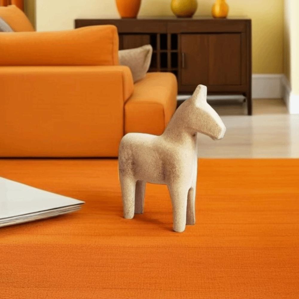 Farmhouse Style Unpainted Horse Statue Handmade Blank Animal Figurine Wooden Horse  Festive Event