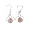 Rosenquarz Edelstein 925 Sterlingsilber Handgefertigter Schmuck Ohrringe 1,50" Für Sie EE-2-22