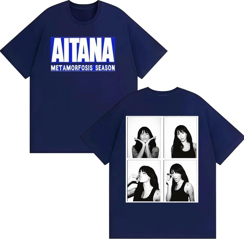 Singer Aitana Met Amorfosis Season Graphic Cover Tshirt Unisex Women Clothing Fashion Aesthetic T Shirts Loose Cotton T Shirt