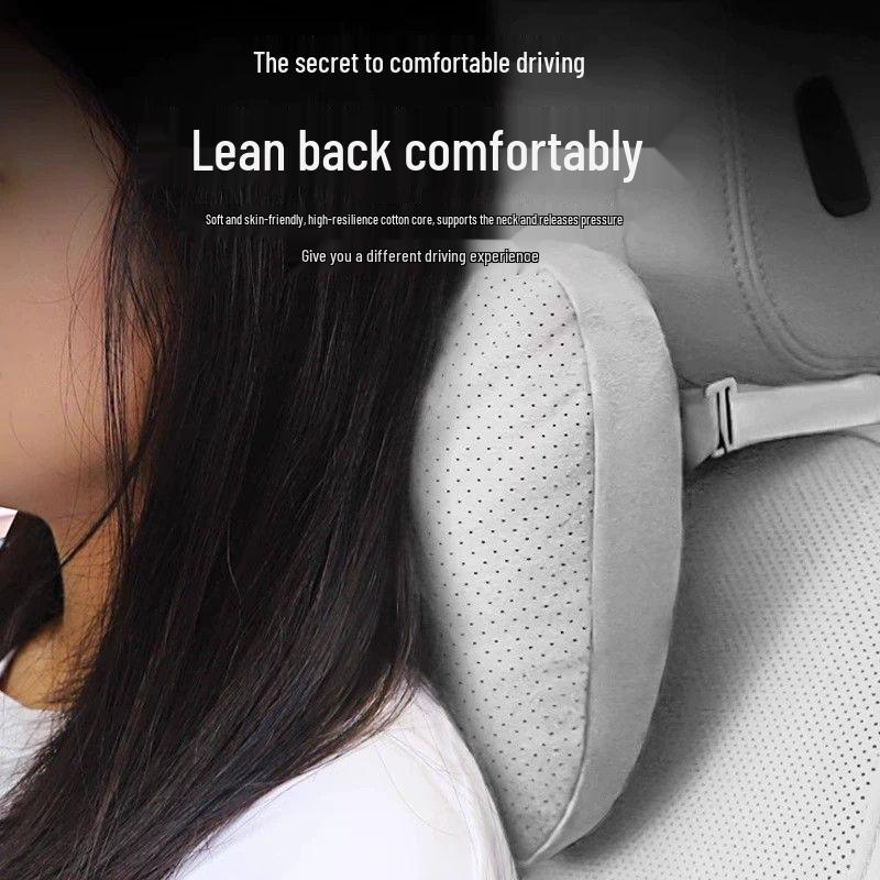 Tesla Car Headrest and Neck Support Pillow for Model 3/Y/S/X - Lumbar Support Cushion for Car Seats