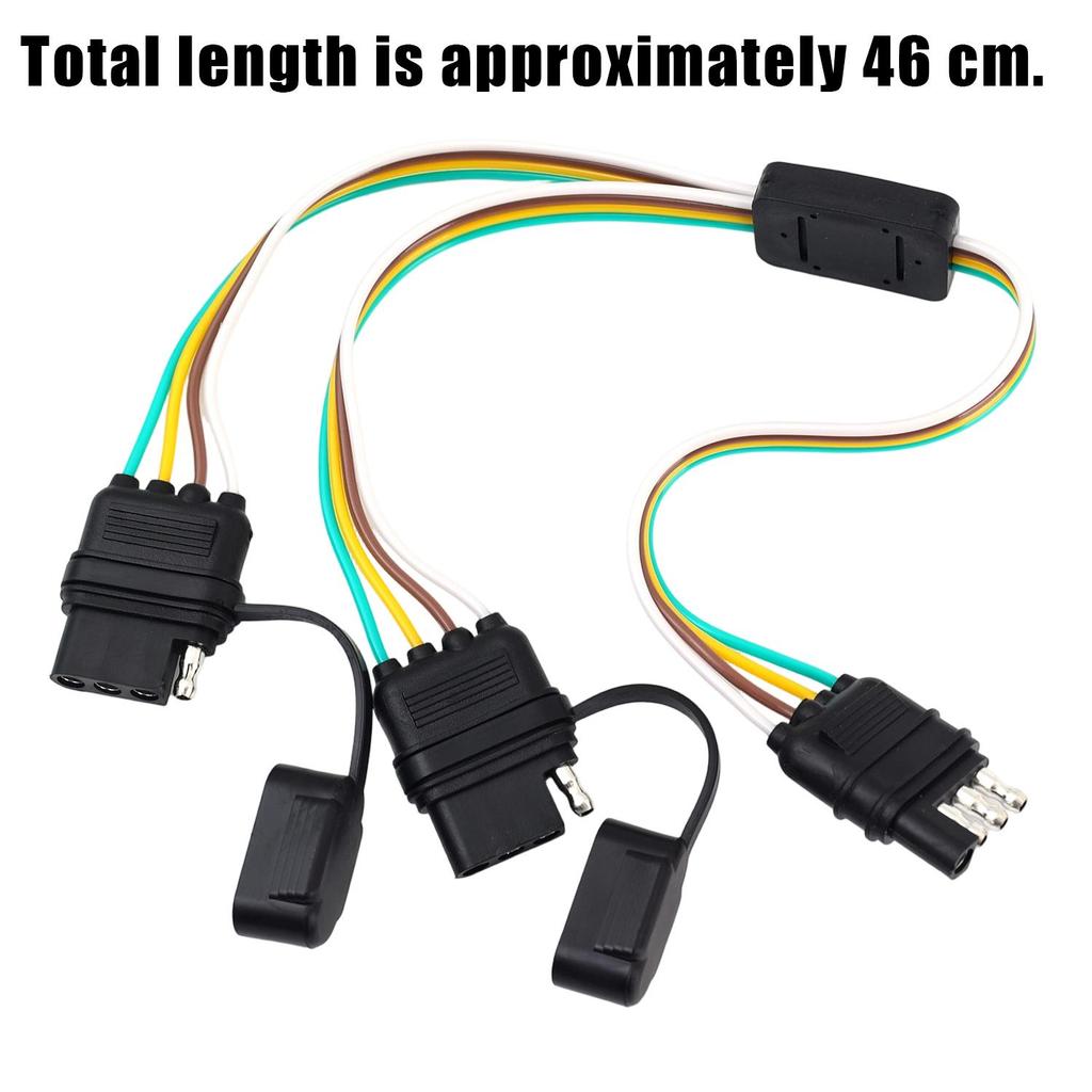 Trailer Wire Power Cord The 4 Pin Connector Prong Plug Suite Wiring Harness Extension Pvc Light Adapter Kit Towing