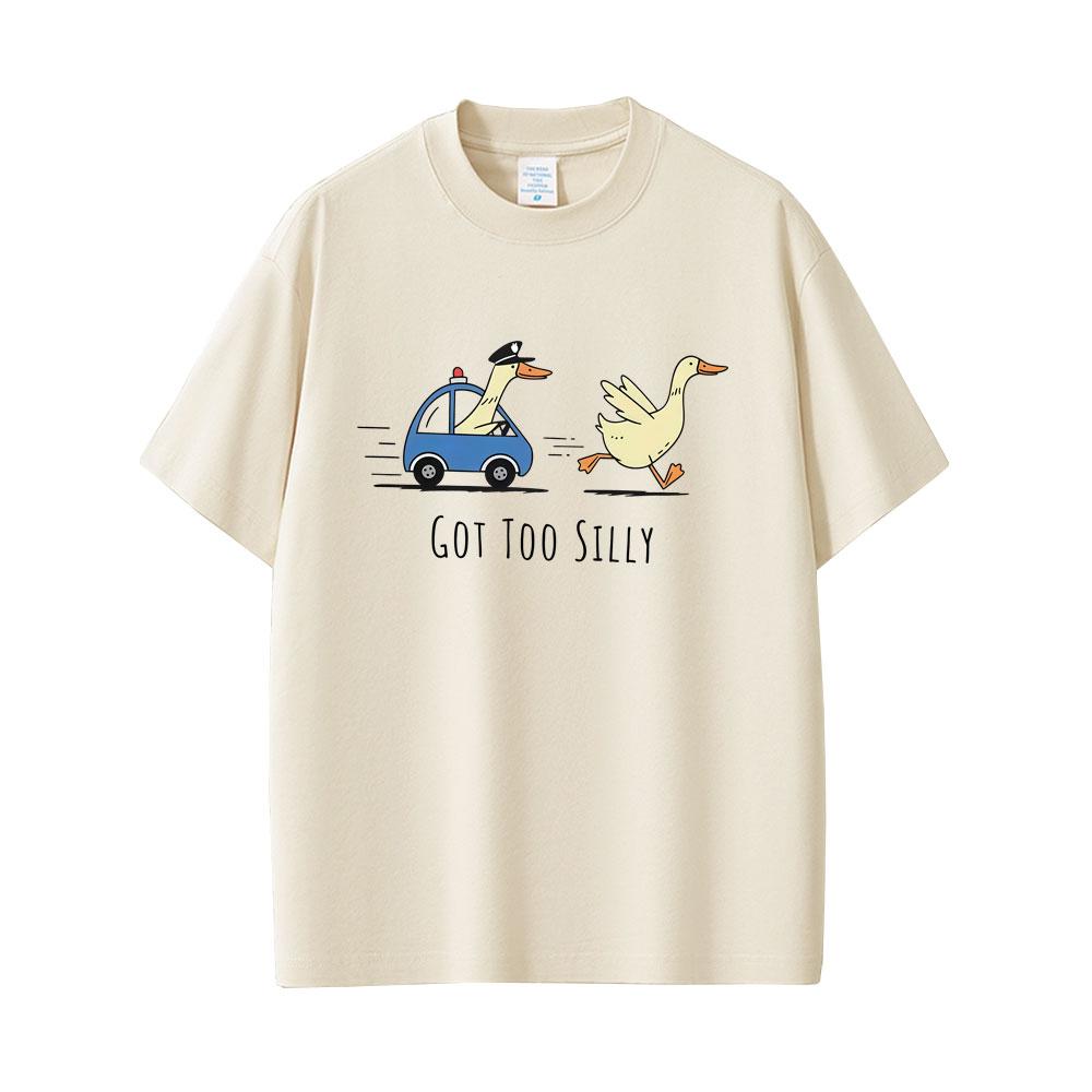 

Got Too Silly Goose Funny Meme Graphic T Shirt Men Women Casual Vintage Short Sleeve Tshirts Streetwear Unisex L