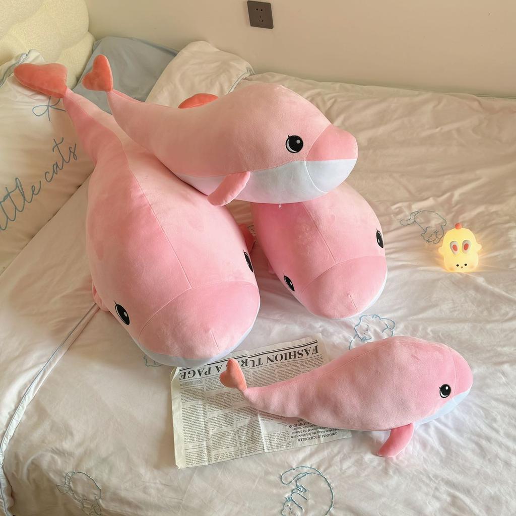 60/80/100/120Cm Cartoon Simulation Pink Shark Plush Stuffed Soft Creative Animal Whale Dolls Cushion For Children Birthday Gift