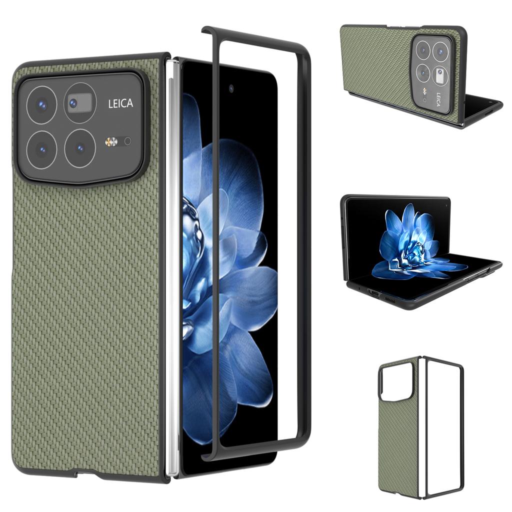 For Xiaomi Mix Fold 4 5G Case Carbon Fiber Texture PU+PC Phone Cover
