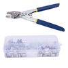 10 Zoll Drahtseil Crimpzange 150 Stück Doppel-Barrel Aluminium-Schleifenhülsen Edelstahl-Crimper