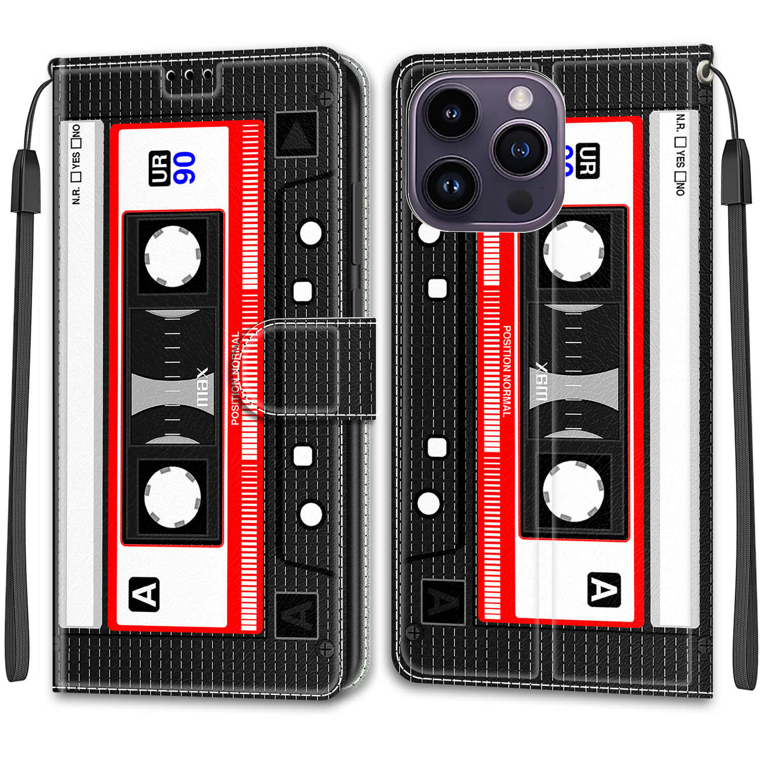 

Роскошный окрашенный кожаный чехол-кошелек в стиле книги, защитный чехол для iPhone 16 15 14 13 12 Pro Max 15Pro 16Pro iPhone11 iPhone 14