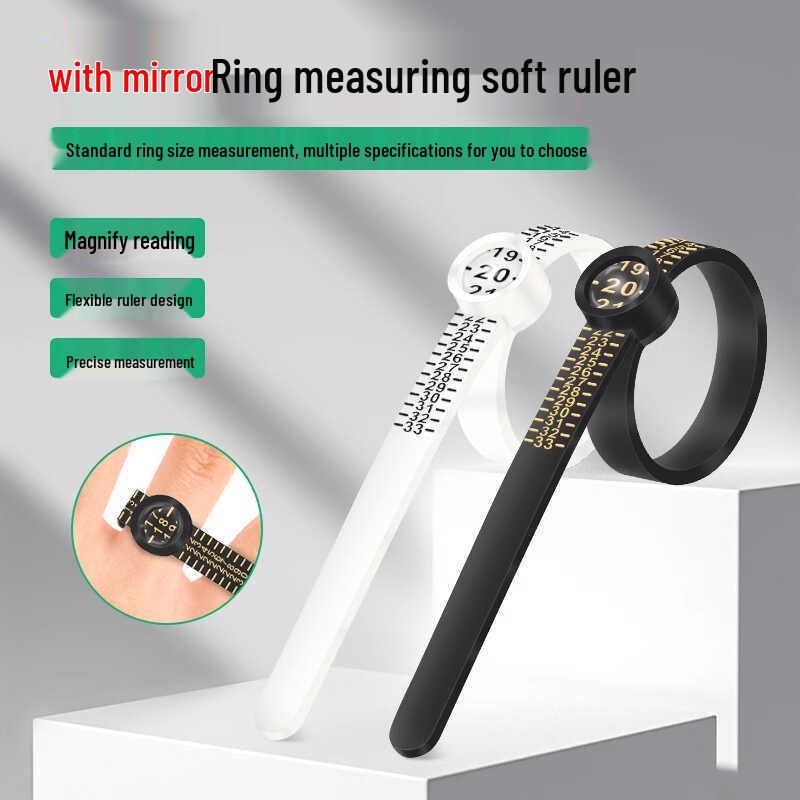 Ring Sizer & Magnifier with Soft Ruler for Finger Circumference