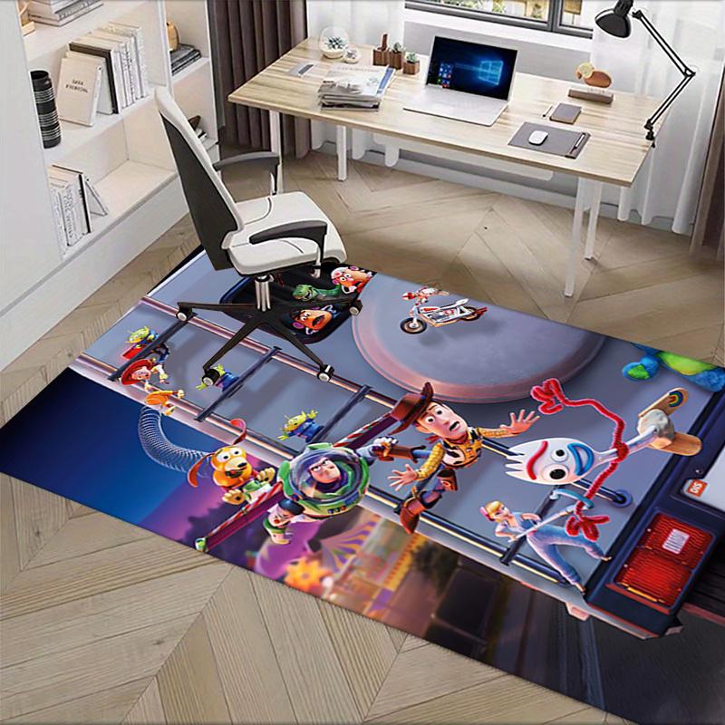 Office Rug Toy Story, Adventure Theme 3D Printed Anti-Slip Rug-Machine Washable for Living Room