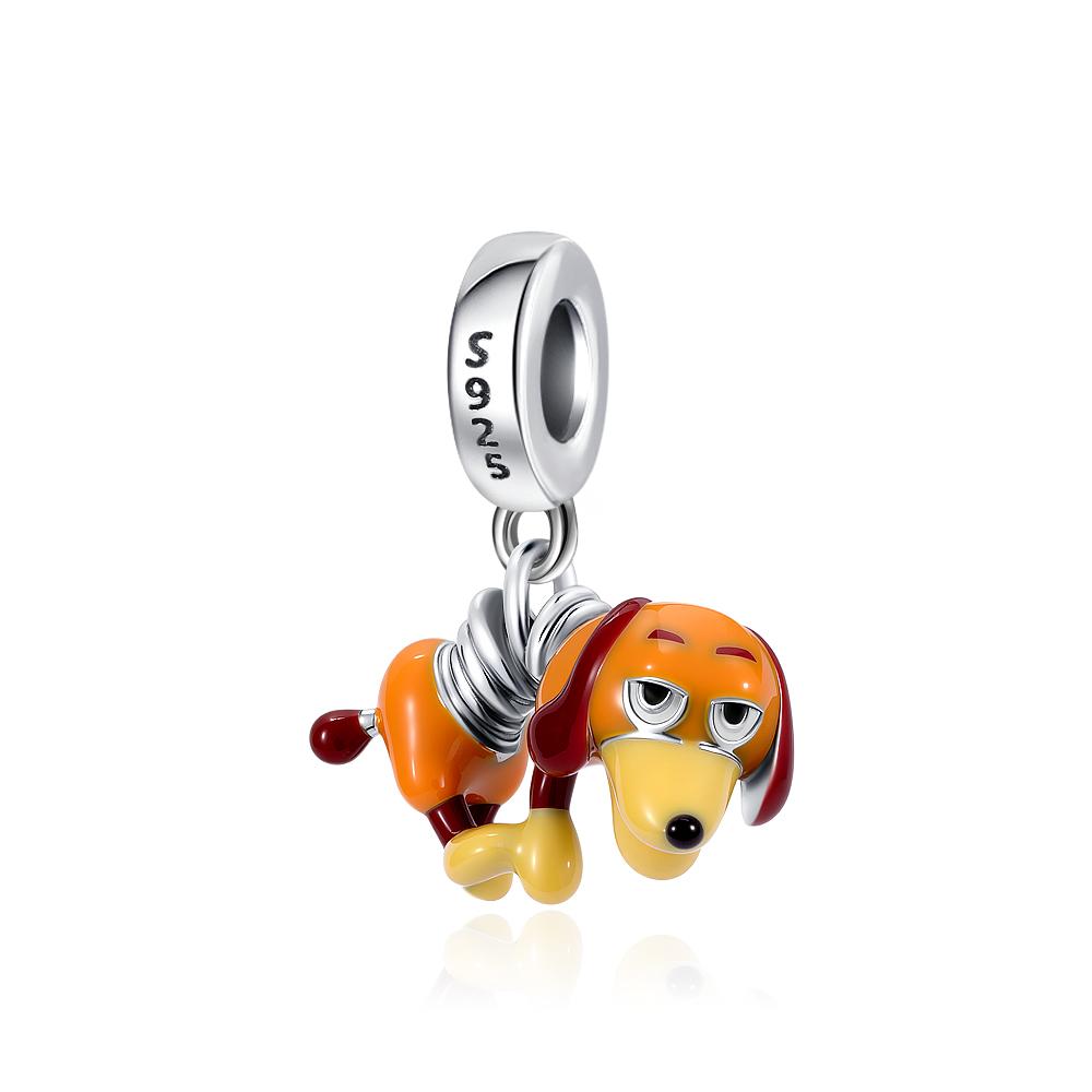 New 925 Silver Cartoon Snoopy Mickey Minnie Clip Charms Beads Fit DIY Bracelets Women Jewelry Gifts