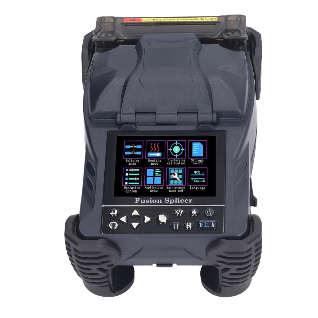 Optical Fiber Fusion Splicer 400X 3.5 Inch LCD Fiber Welding Splicing Machine for Pigtail Jumper Leather Wire 100‑240V