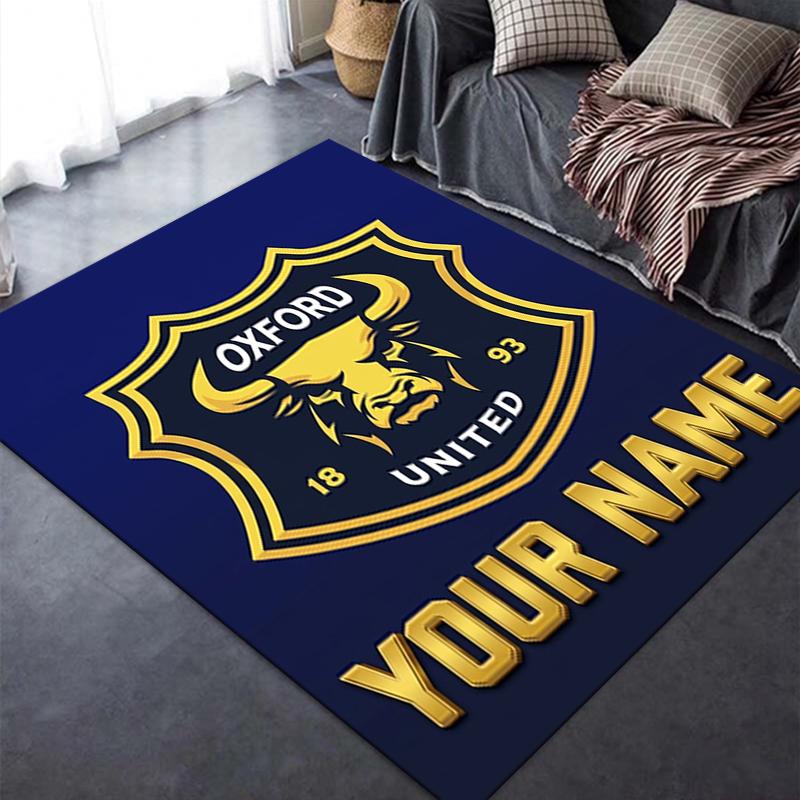 Custom Name Oxford Fc Crest Carpet Rug For Living Room Bedroom Home Sofa Decorationkids Play Nonslip Floor Mat