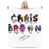 Chris Brown And Usher The Rb Tour Blanket Warm Soft Plush Throw Blanket For Girls Boys Couch Bed Flannel Bedspread Bed