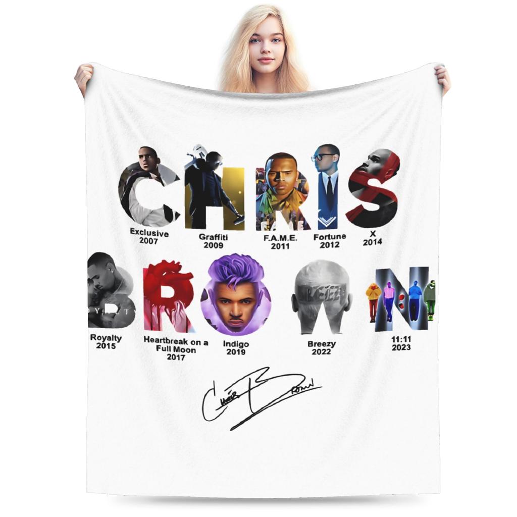 Chris Brown And Usher The Rb Tour Blanket Warm Soft Plush Throw Blanket For Girls Boys Couch Bed Flannel Bedspread Bed
