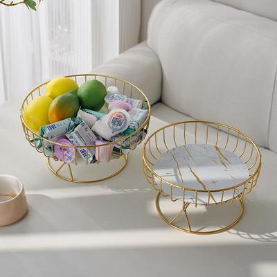 Nordic Style Iron Fruit Basket: A Modern, Simple, and Creative Snack Storage Solution for Your Living Room Coffee Table.