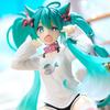 Hatsune Miku Model Anime Girl Figures Cat Ear Sitting Posture Short Sleeved Pajamas Figurines Car Decoration Doll Kids Toy Gifts
