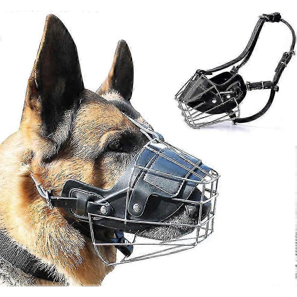 Super Muselière Métallique Muselière Chien Muselière Cuir Pour Grands Chiens Morsure Et Sentiment de Sécurité Pour La Plupart des Chiens moins