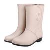 Zapatos Mujer Outdoor Fashion Mid Tube Low Heel Women's Rain Boots Four Seasons Waterproof Car Wash Non-slip Kitchen Work Boots