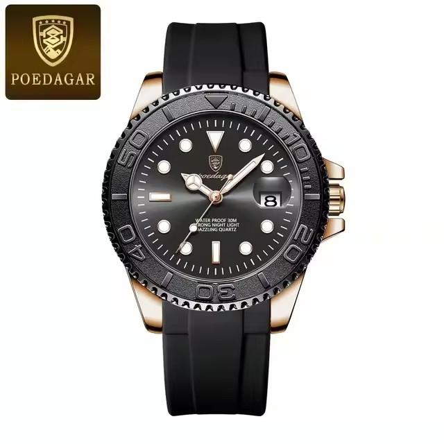Poedagar 680 Luxury Quartz Watch Men s Business Stainless Steel Strap Watches 30M Life Waterproof Luminous Hands Watch POEDAGAR 680